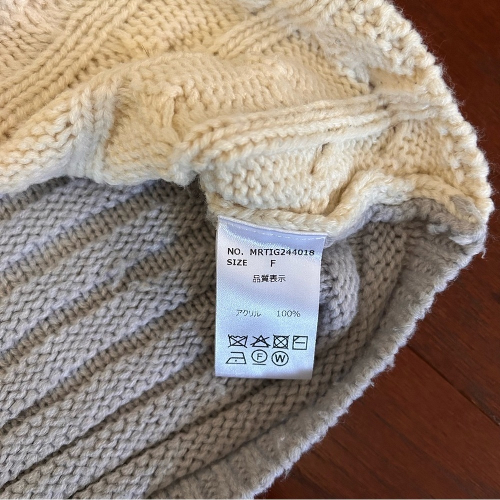 MERLOT Random Stitch Loose Knit color block sweater one size purchased in Japan - Picture 11 of 15